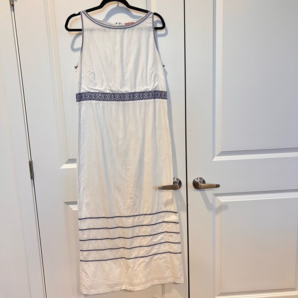 Emporio Sirenuse White and Blue Maxi Dress
